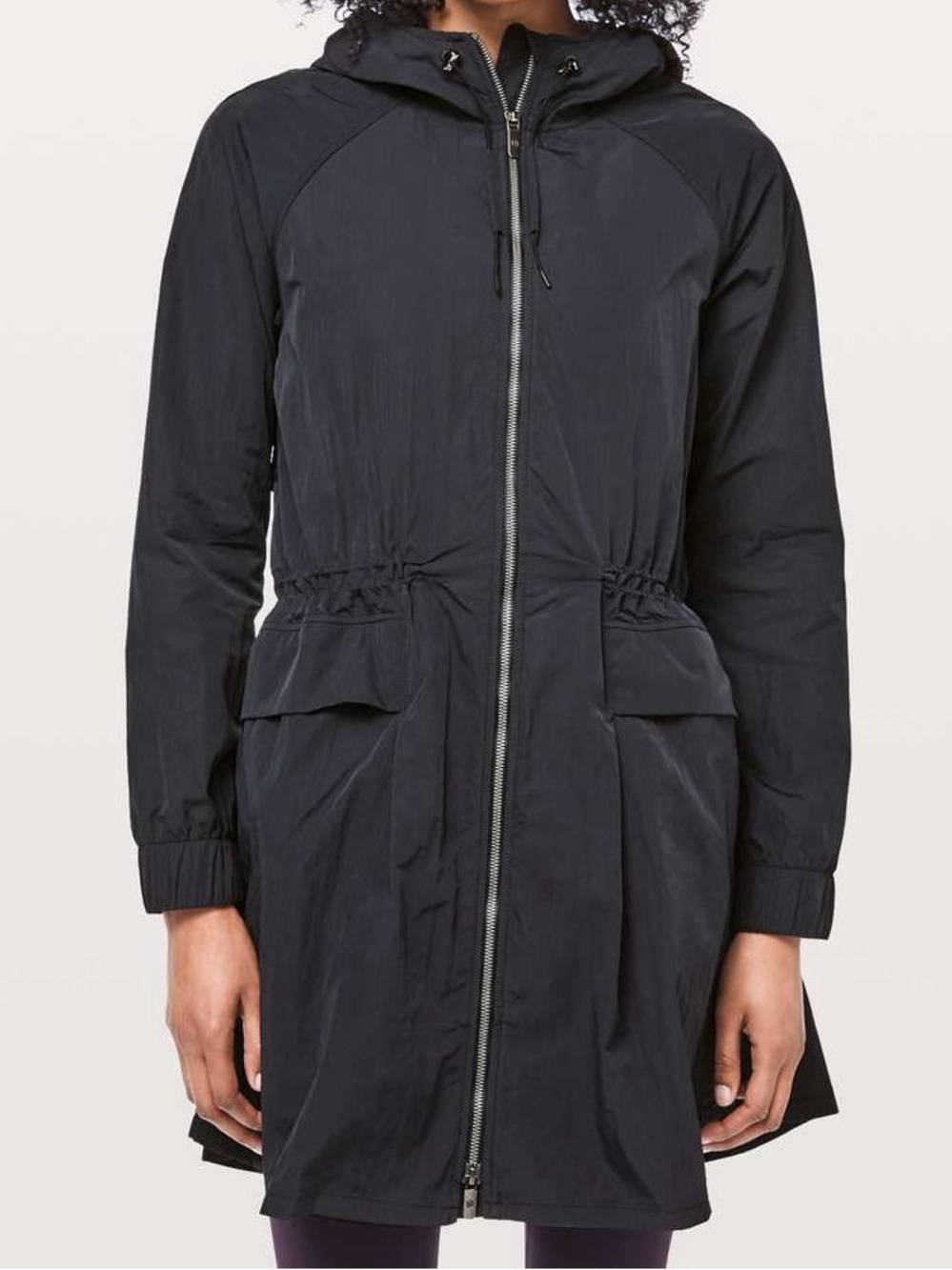 Lululemon Lululemon Pack & Glyde Jacket Solid Black Packable Full Zip size 8